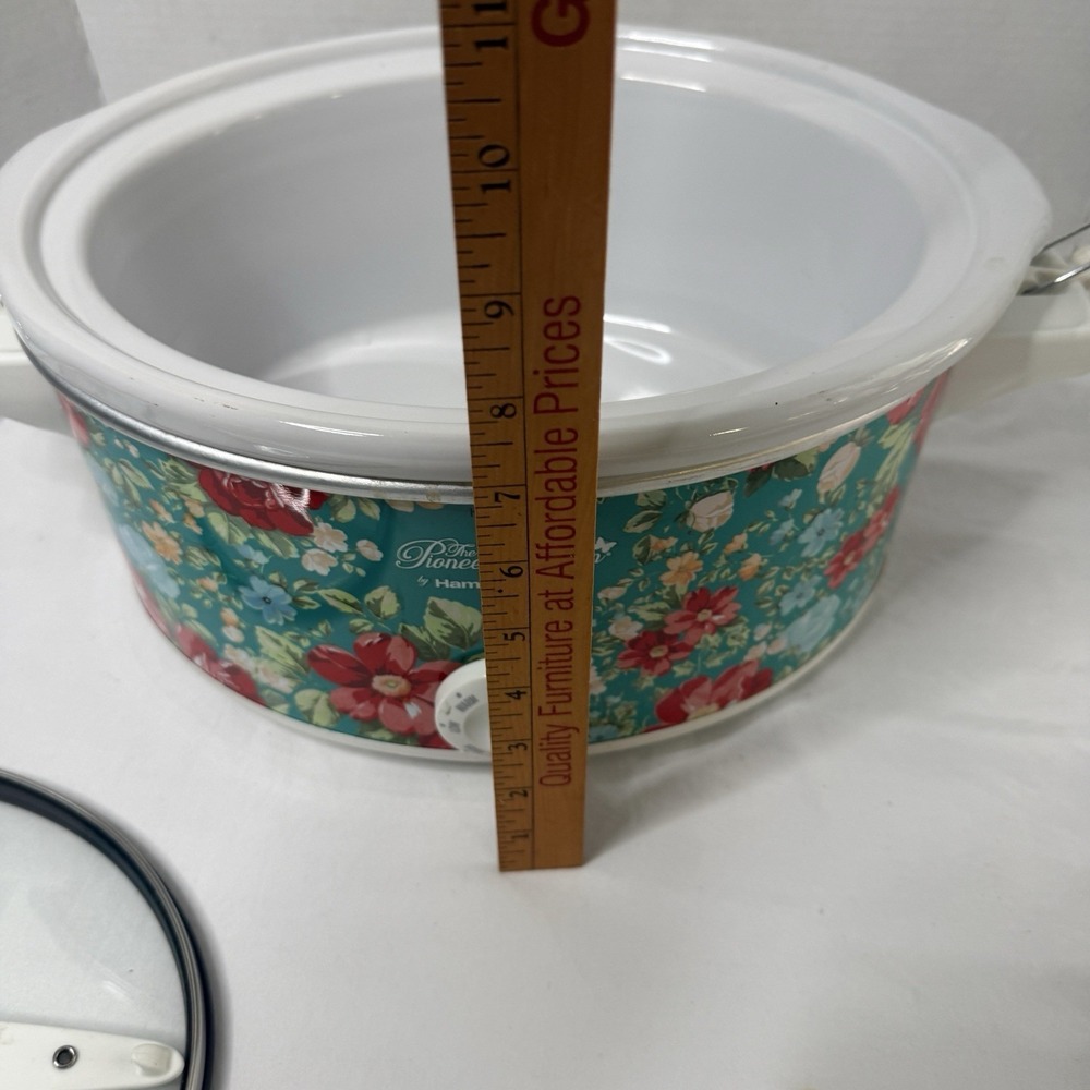 🌺 Pioneer Woman 6 QT Slow Cooker Vintage Floral Crock Pot #33362 Hamilton Beach - Picture 6 of 12